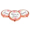 Andaz Press Compact Mirror Matron of Honor Wedding Gift, Rose Gold, Peach and Pink Roses, 1-Pack, Bachelorette Bridal Shower Wedding Party Gifts