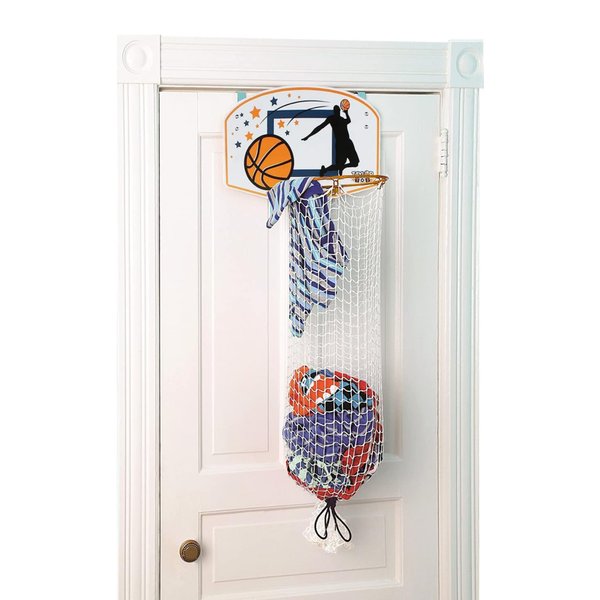 Taylor Toy Basketball Hamper, Sports Inspired Hamper, Over the Door Basketball Laundry Hamper, Kids Hanging Laundry Basket, Sports Hampers for Bedroom Decor