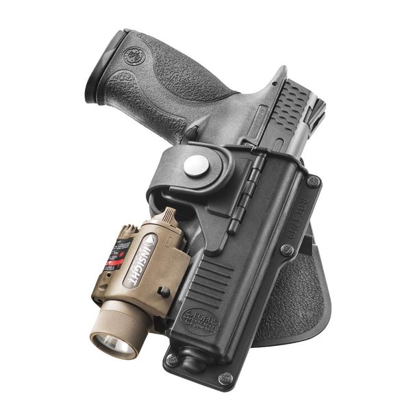 Fobus RBT19 Tactical Holster for Glock 19, 23, 32, 45- Light or Laser Required, Right Hand Paddle , Black