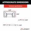 Lippert RV Entry Screen Door Frame Striker, 2.20" x 1.125" Radius Outside Strike Latch Tie Plate, Durable Plastic Construction - 198287, Black