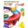 taseyok Toddler Bath Toys for Kids, DIY Bathtub Toys with Suction Cups, Fun Baby Shower Toys with Slide Track Birthday Gift for 2 3 4 5 6 Yeas Old Boys and Girls Bath Time