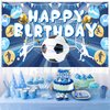 Soccer Birthday Banner, Soccer Birthday Party Decorations Gifts, Soccer Backdrop Happy Birthday Football Banner Soccer Party Decor, Football Birthday Party Supplies for Boys and Men 71 * 43inch