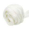 3.53oz Wool Roving Yarn, Fiber Roving Wool Top, Wool Felting Supplies, Pure Wool, Chunky Yarn, Spinning Wool Roving for Needle Felting Wet Felting DIY Hand Spinning (White)