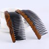 8Pcs Plastic Wood Grain Hollow Hair Side Combs Retro Hair Comb Pin Clips Headdress with Teeth for Lady Women Girls Hair Styling Accessories[comb size (L*W): 13.5x4.8cm/5.3x1.78inch ]