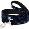 Buckle-Down Dog Leash Galaxy Collage 4 Feet Long 0.5 Inch Wide, Multicolor (DL-W30772-0.5-4FT)