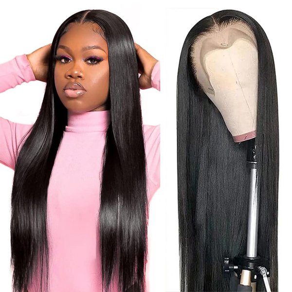 ONETIDE 28inch Straight Lace Front Wigs Human Hair Pre Plucked With Baby Hair 13x4 HD Lace Frontal Wigs Human Hair Natural Hairline Brazilian Wigs for Women
