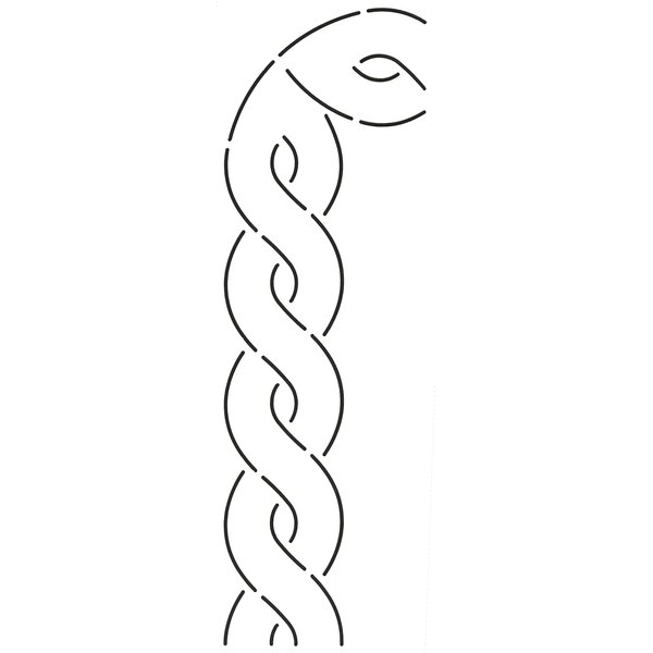 Quilting Creations Cable Border Quilt Stencil, 2"