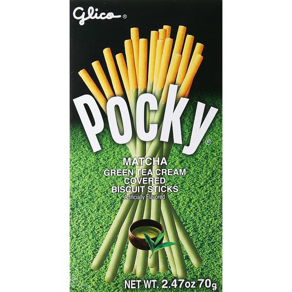 Glico Pocky Biscuit Sticks, Matcha Green Tea Cream, 2.47 Ounce (Pack of 1), (FD05J00297)