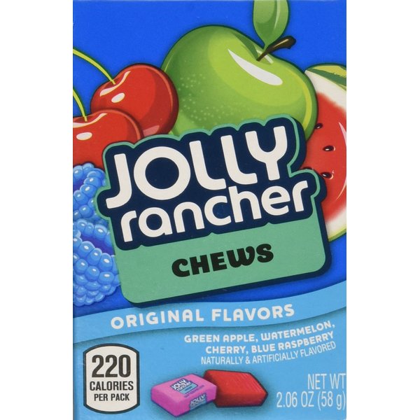 Jolly Rancher Chews in Original Fruit Flavors, 2.06-Ounce Box (Pack of 12)