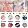 5800Pcs Half Pearls for Crafts, Flatback Pearls for Artwork Making, DIY Rhinestones Accessory Nail Art, Face Gems Jewels Flat Back Craft Pearls for Artist Creative - White
