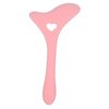 Pwshymi Eyebrow Pencil Stencil, Hollow Out Spoon Heart Shape Silicone Eyeliner Eyeshadow Stencil Aid Curvature Silicone Eyeliner Tool for Drawing Eye Shadow(Pink)