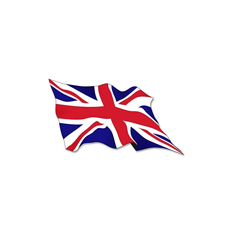 3x5 inch Waving Union Jack Flag Sticker - Decal Wave England UK Britain ...
