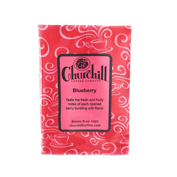 Churchill Coffee Blueberry 10 Portioned Packs -1.5 oz each - Ground - Flavored Coffee