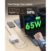 USB C Fast Charger Block, 160W 8 Port GaN Charging Station Hub Brick Power Strip, PD PPS 65W Laptop Adapter for Multiple Devices MacBook Pro/Air, iPad iPhone, Surface, Galaxy, 6ft Cord (White)