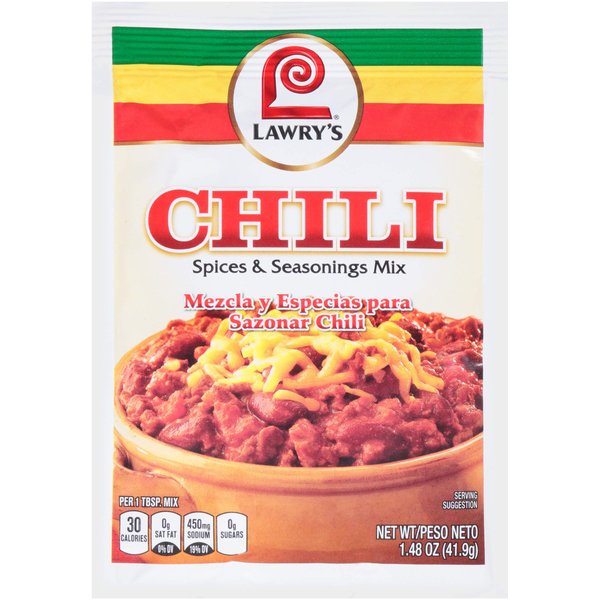Lawry's Chili Spices & Seasonings Mix, 1.48 oz (Pack of 12)