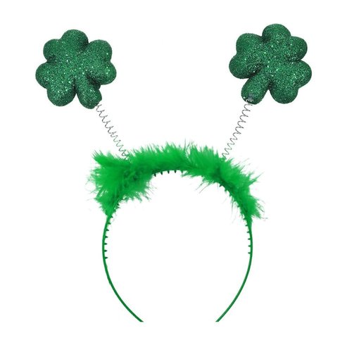 JANEMO St Patricks Day Headband Accessories,Shamrock Costume Accessories,Green Headband for St Patricks Day,Party,Daily Accessories (Green)