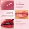 Hydrating Lip Glow Oil, Lip Plumper Gloss Lip Tint Stain, Pigmented Plumping Lip Gloss, Nourishing Non-Sticky Vegan, Glossy Mirror Finish Tinted Lip Glaze, Plump And Pout Lipgloss for Women Girls-03#