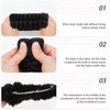 Casoty Black Puffy Headband and Wristbands Set, Skincare Headbands, Spa Headband and Wristband Set, Makeup Hair Band for Face Washing Shower Yoga
