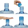 WINBOB 5PCS 55mm 3 and 5 Gallon Non-Spill Caps,Replacement Water Bottle Snap On Cap Anti Splash Peel 5 Piece