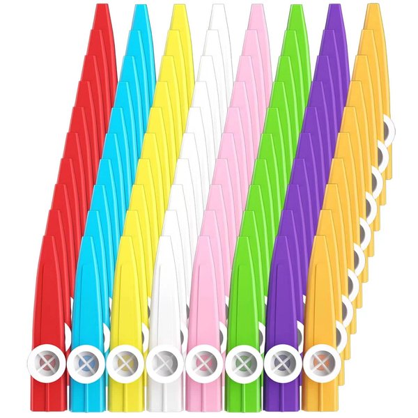 80 pcs 8 Colors Plastic Kazoos Musical Instruments for Party, Early Childhood Education Gifts, Perfect for Over 3 Years Old Kids Gift Price Party Favor Gift Bag Fillers