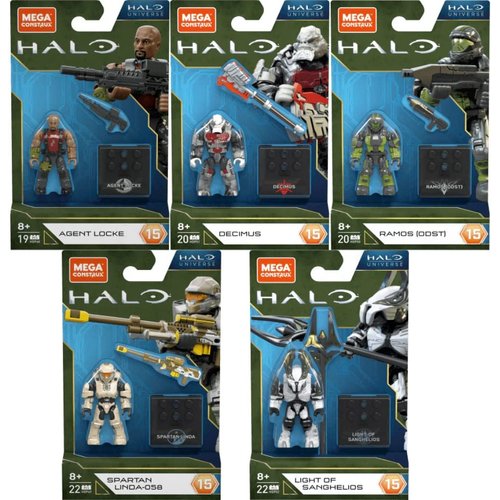 Mega Construx Halo Heroes Series 15 Complete Set of 5 Buildable Action Figures