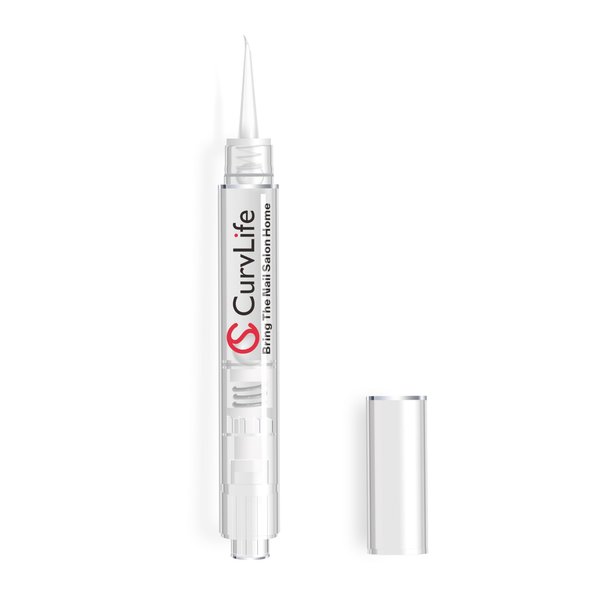 Curvlife New 3 IN 1 Nail Glue Remover Pen, Nail Glue Remover For Press On Nails, Click&Remove Pen Design, Not for Gel Polish Base Coat, For Fake Nails Debonder Adhessive Remover Acetone-free, 5ml