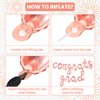 KatchOn, Rose Gold Congratulations Balloons - 16 Inch | Script Congrats Grad Balloons for Graduation Decorations Class of 2024 | 2024 Graduation Balloons, Graduation Balloons Class of 2024 Decorations