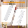Qjaiune 6PCS Travel Foldable Brush Comb Portable Folding Comb, Anti-Static Hair Comb Mini Pocket Comb, Double Headed Hair Brush Hairdressing Tools Plastic Folding Comb for Men Women (White)