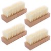 4-Packs Wooden Nail Brush Sturdy, Non-Slip Fingernail Hand Scrub Brush Nail Cleaning Brush for Nails and Toes