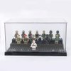 Minifigure Display Case for Action Figures Blocks, Dustproof Acrylic Display Box Storage with 3 Movable Steps for Collection Models Minifigures, Bricks Blocks Toys(1 Pack)