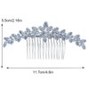 Missgrace Boho Simple Bride Wedding Prom Sparkling Zircon Side Hair Comb Crystal Rhinestones Flower Hair Comb Clips Bridal Hair Accessories Hair Piece for Women and Girls