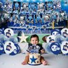 Cowboys Party Supplies,Birthday Party Decorations for Cowboys for Kids with Happy Birthday Banner,Cake Topper ,Balloons for Football Theme Birthday Party Decorations