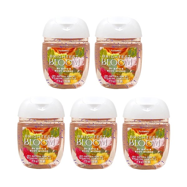 Generic Bath and Body Work BRIGHTEST BLOOM Hand Gel Bundle - Lot of 5, pink