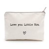 Love you Little Sis, Sister Gift, Missing You, Send Love, Makeup Case, Toiletry Bag, Gift for Friend, Makeup Bag for Little Sis, Sister Birthday Gifts