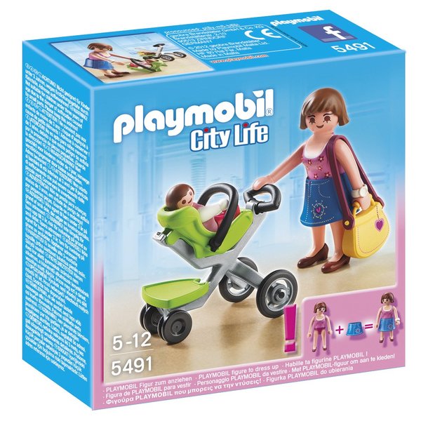 Playmobil Mother with Infant Stroller Playset