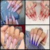504PCS Clear Square Nail Tips for Acrylic Nails Professional, XXL/XXXL Extra Long Tapered Square Straight Acrylic Nail Tips, Full Cover No C Curve False Nail Extension Tips for Manicure Salon Nail Art