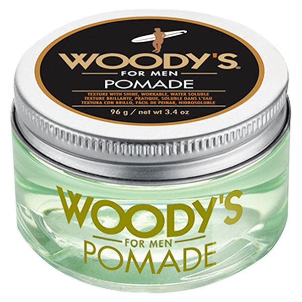 Woody's Pomade for Men, Hair Styling Cream, Adds Texture and Healthy Shine Finish, Medium Hold, Water-Soluble and Easy to Apply, Non-Sticky, Safe for all Hair Types, 3.4 oz. 1-Pack