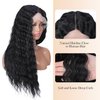 Quick Wig Curly Lace Front Wigs Long Loose Deep Wigs HD Lace Black Synthetic Curly Wig Middle Part Deep Wave Wig for Women Crimps Curls Wigs for Daily Party Use