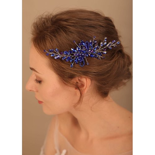 Denifery Women Colorful Hair Comb Wedding Bridal Crystal Clip Bridesmaid Hair Dress Rhinestone Hair Piece Prom Special Occasion Hair Accessorie (Color 5)