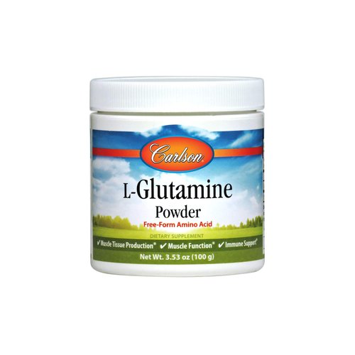 Carlson - L-Glutamine Powder, Free-Form Amino Acid, 3 g, Muscle Tissue Production & Function, Immune Support, 3.53 oz (100 g)