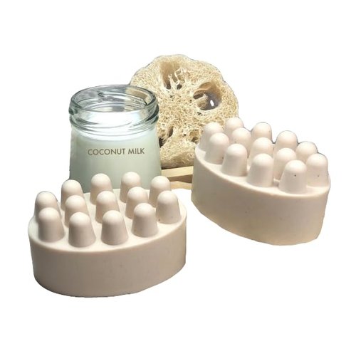 Coconut Milk Shampoo massage Bar with Biotin and organic argan oil and added silk proteins