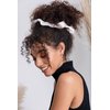 The Original Scrunchie® Jumbo XL Fashion Oversized Fabulous Fabric Gift Box Includes 2 Unique Designs: White Pleated Satin & Luxury Black Jacquard in Acrylic Presentation Box