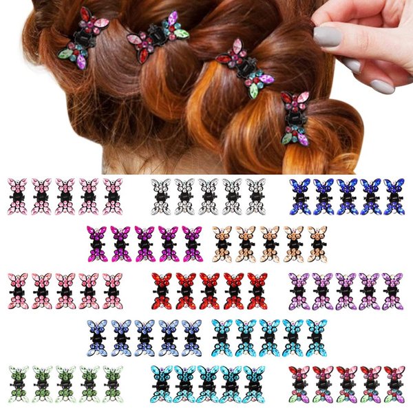 ANBALA 65pcs Small Hair Claw Clips Butterfly (Black-13Color)