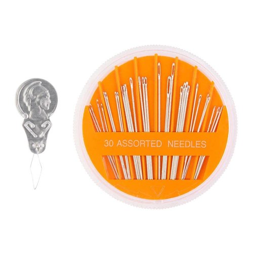 Fiskars Sewing Needle Set and Needle Threader 30 Pieces