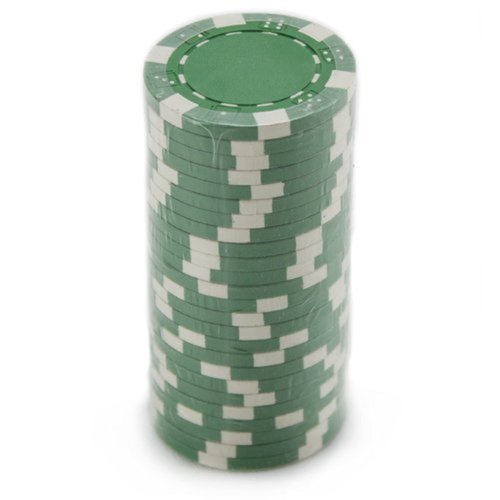 Brybelly 50 Green Clay Composite Striped Dice 11.5 Gram Poker Chips