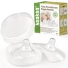haakaa Nipple Shields 18mm for Newborn Breastfeeding with Latch Difficulties or Flat or Inverted Nipples, Breast Shields Extra-Thin & Extremely Soft, Come with Carry Case, 2pk