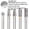 5 Pcs 10MM Tungsten Double Cut Carbide Burr Set, Acrux7 1/4 Inch Shank Head Carbide Rotary Burr Set, Die Grinder Bits for Die Grinder Drill, DIY Wood-Working Carving, Engraving, Metal Polishing