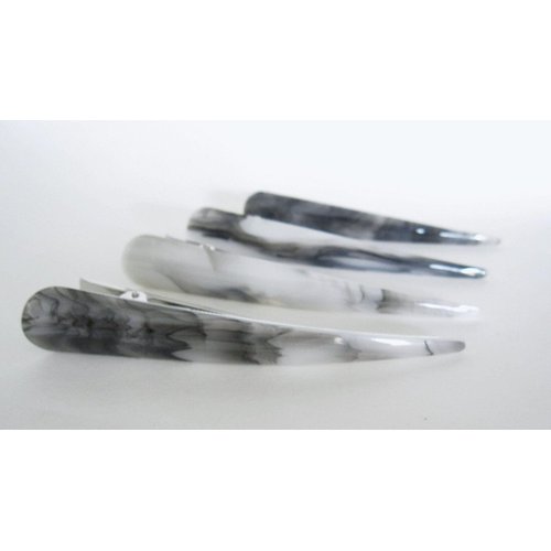 Generic 1 random black white gray acrylic and metal alligator hair clip