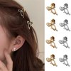 papasgix Small Hair Clips for Women, Mini Bow Hair Clips, Butterfly Hair Clips, Tiny Metal Hair Clips, Hair Accessories for Women (Gold+Silver)