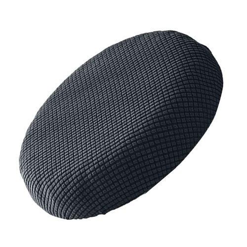 Milisten Round Bar Stool Cover, Round Stool Cushion Cover, Elastic Seat Covers for Dining Chairs, Dark Grey